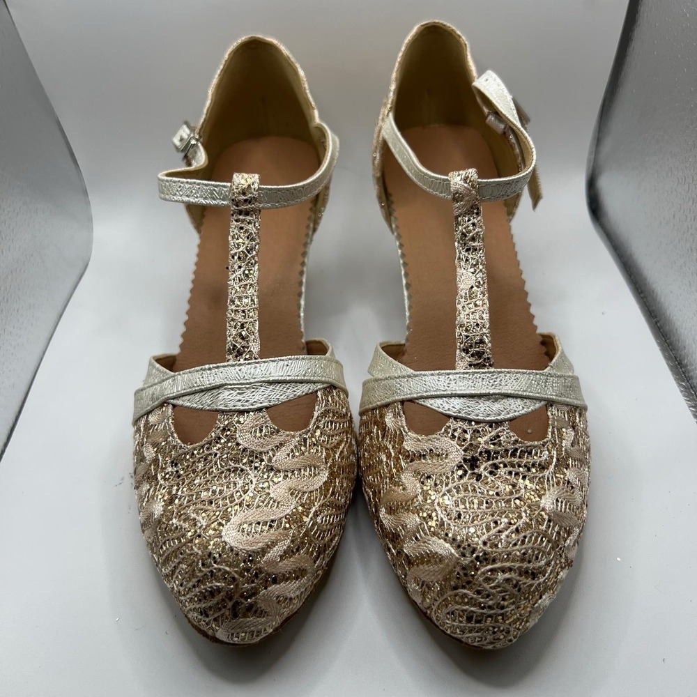 NEW Dance And Sway Women's Size 9 Beige Shoes Heel 2"